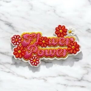 Flower Power Embroidered Patch